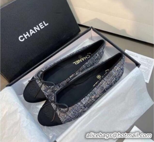 Stylish Chanel Tweed Classic Ballerinas Multicolor 101328