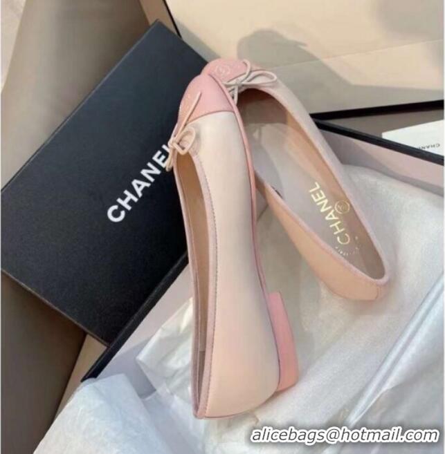 Good Quality Chanel Leather Classic Ballerinas Pink 101336