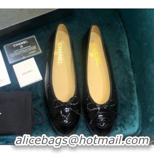 Lower Price Chanel Patent Leather Classic Ballerinas Black 101352