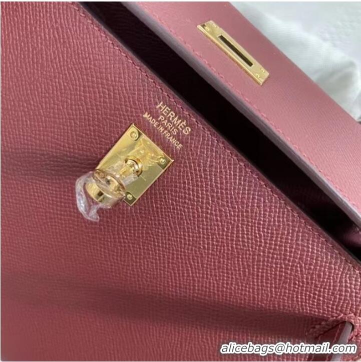 Grade Product Hermes Kelly 25cm Shoulder Bags Epsom KL2755 Burgundy&gold-Tone Metal