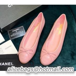 Most Popular Chanel Lambskin Classic Ballerinas All Pink 101355