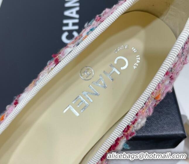 Good Quality Chanel Tweed Classic Ballerinas Pink 101382