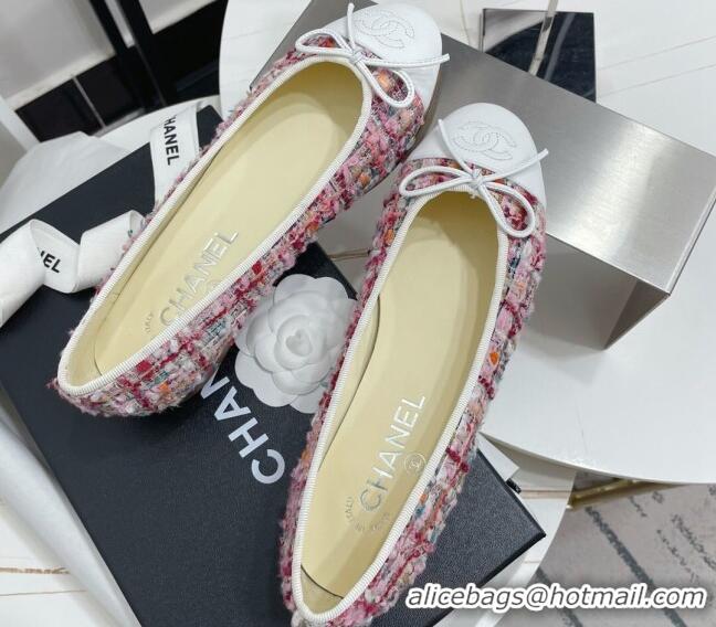 Good Quality Chanel Tweed Classic Ballerinas Pink 101382