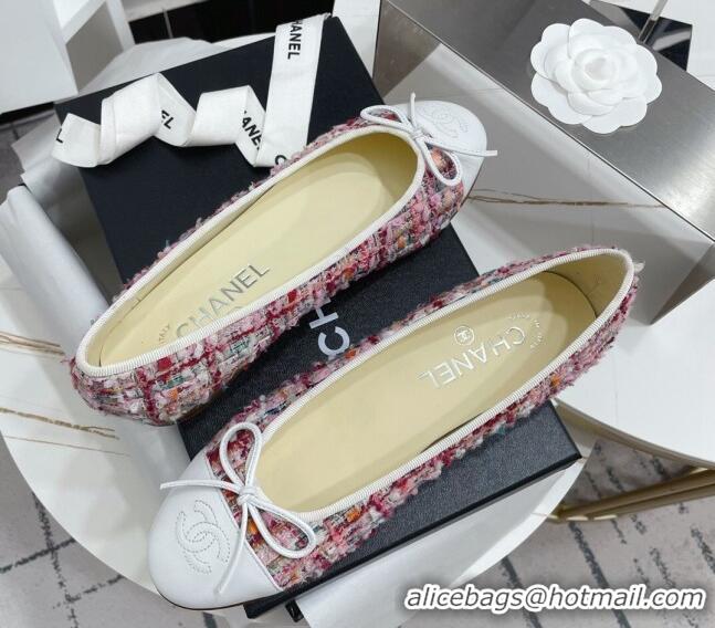 Good Quality Chanel Tweed Classic Ballerinas Pink 101382