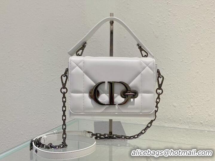 Buy Cheap DIOR 30 MONTAIGNE BOX BAG WITH HANDLE Latte Maxicannage Lambskin M9218B WHITE