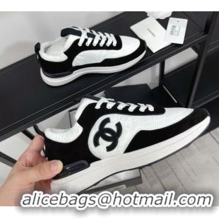 Good Product Chanel Suede & Fabric Sneakers G38299 102603 White/Black