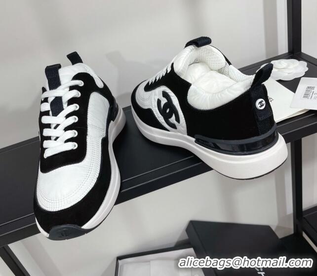 Good Product Chanel Suede & Fabric Sneakers G38299 102603 White/Black