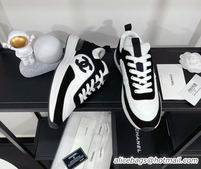 Good Product Chanel Suede & Fabric Sneakers G38299 102603 White/Black