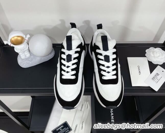 Good Product Chanel Suede & Fabric Sneakers G38299 102603 White/Black