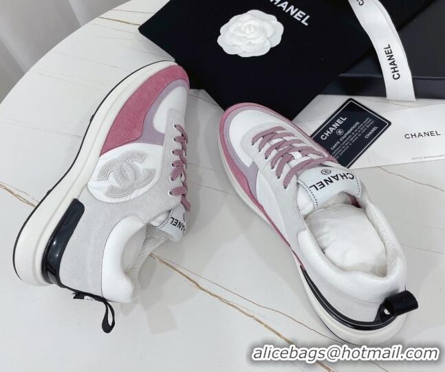 Duplicate Chanel Suede & Fabric Sneakers G38299 102604 White/Pink