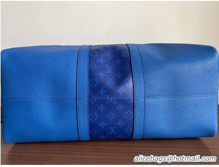 Unique Grade Louis Vuitton KEEPALL BANDOULIERE 50 M53766 Blue