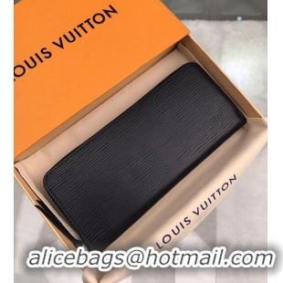 Good Product Louis Vuitton CARTERA CLEMENCE WALLET Original EPI Leather M60915 Black