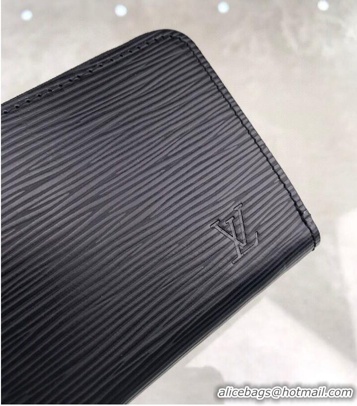 Good Product Louis Vuitton CARTERA CLEMENCE WALLET Original EPI Leather M60915 Black