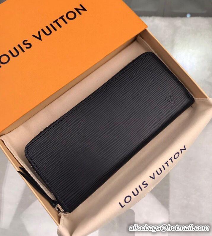 Good Product Louis Vuitton CARTERA CLEMENCE WALLET Original EPI Leather M60915 Black