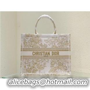 Buy Cheap LARGE DIOR BOOK TOTE Dior Jardin d Hiver Embroidery with Gold-Tone Metallic Thread M1286