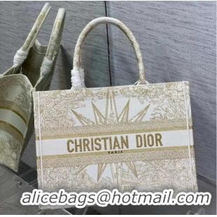 Good Looking MEDIUM DIOR BOOK TOTE Dior Reve dInfini Embroidery with Gold-Tone Metallic Thread M1296Z