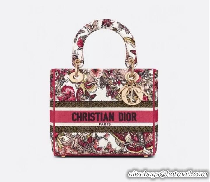 Good Product DIOR LADY D-LITE BAG Embroidery M0566BRE-10