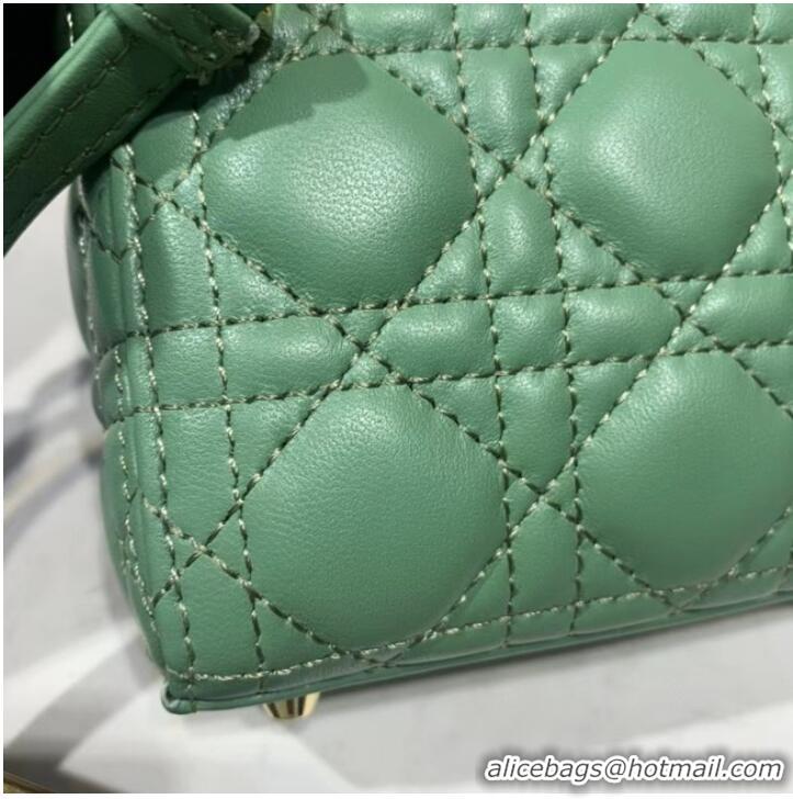 Reasonable Price MICRO LADY DIOR BAG Scarlet Cannage Lambskin S0856O green