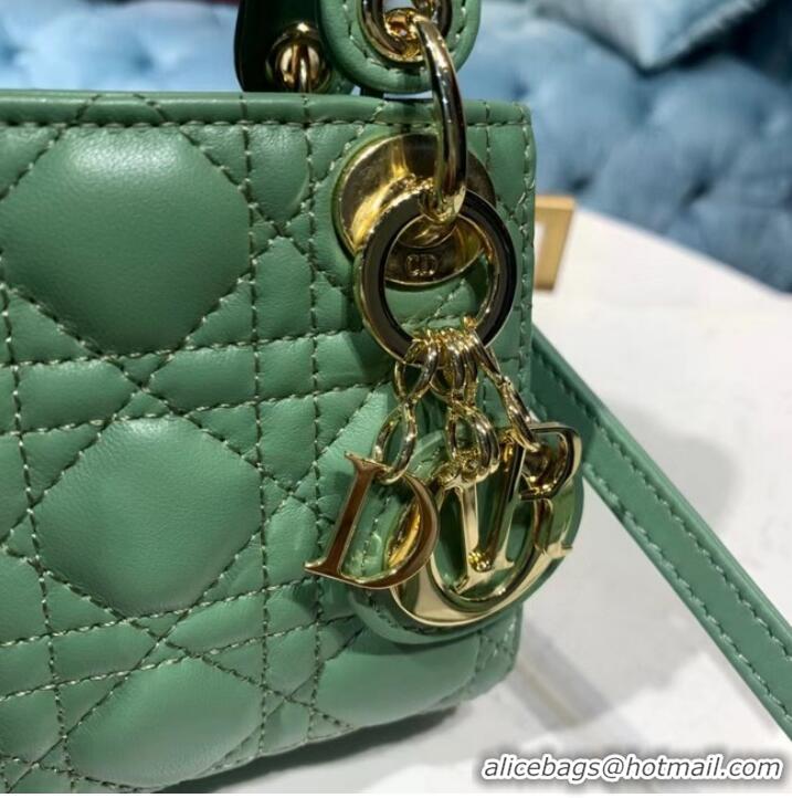 Reasonable Price MICRO LADY DIOR BAG Scarlet Cannage Lambskin S0856O green