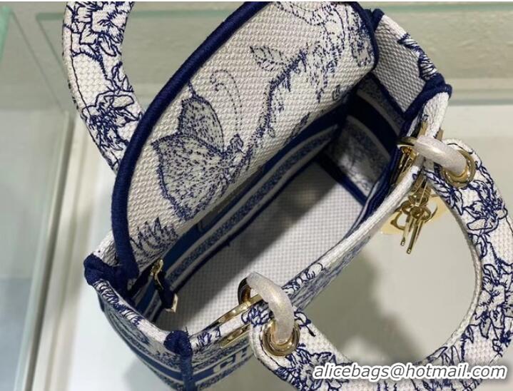 New Style DIOR MINI LADY D-LITE BAG Embroidery M0500BZ-2