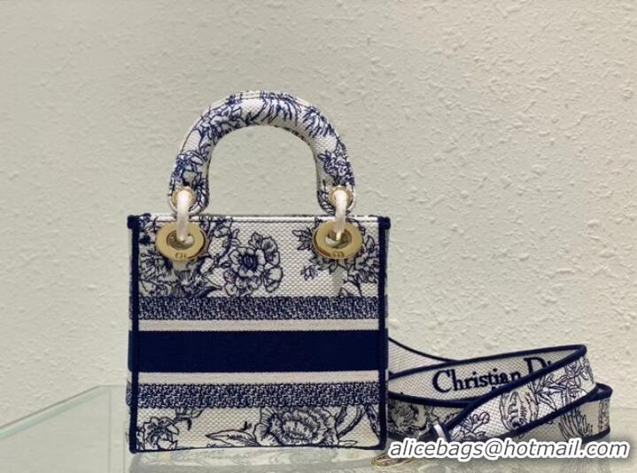 New Style DIOR MINI LADY D-LITE BAG Embroidery M0500BZ-2