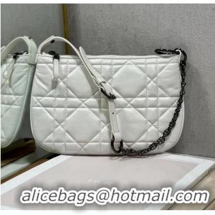 Promotional MINI DIOR CARO TULIP BAG Latte Quilted Macrocannage Calfskin S5139BN