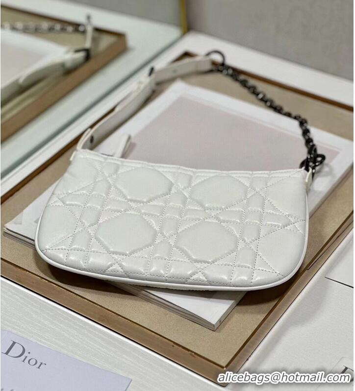 Promotional MINI DIOR CARO TULIP BAG Latte Quilted Macrocannage Calfskin S5139BN