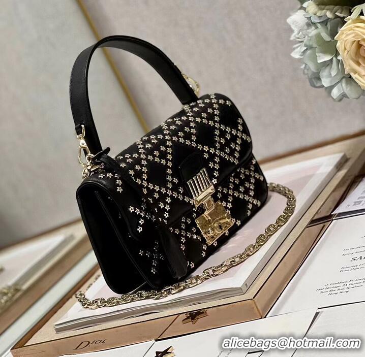 Promotional DIOR BAG Lucky Star Cannage Lambskin C2628 BLACK