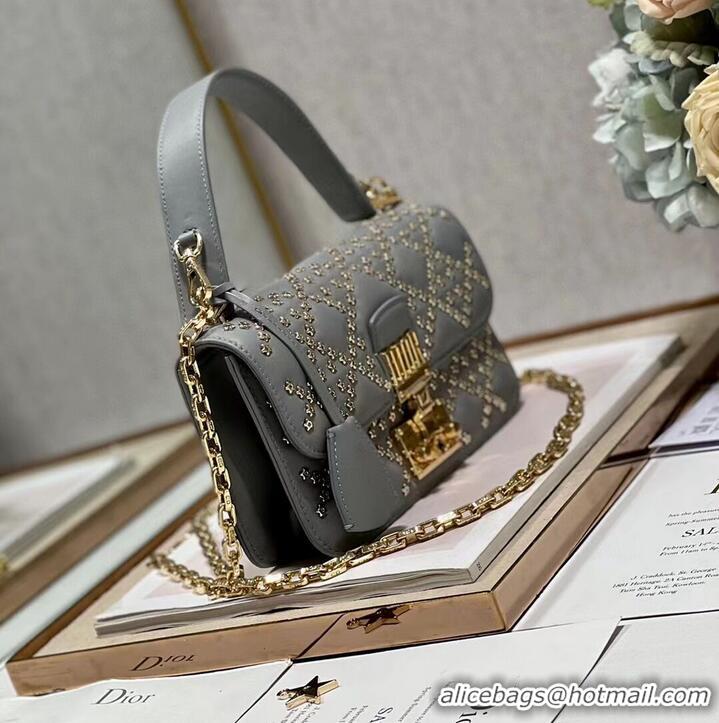 Popular Style DIOR BAG Lucky Star Cannage Lambskin C2628 gray