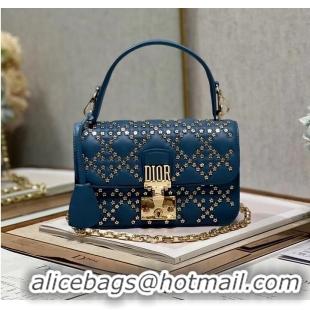 Good Product DIOR BAG Lucky Star Cannage Lambskin C2628 blue