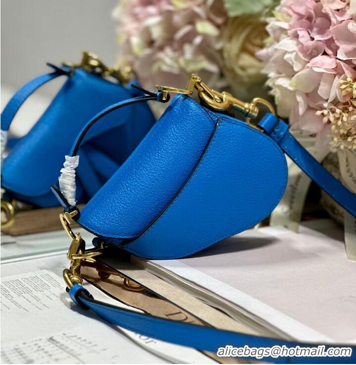 Trendy Design DIOR MICRO SADDLE BAG Antique Goatskin S5685CC blue