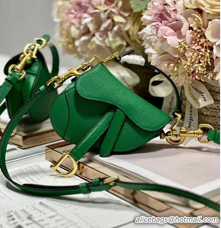 Good Product DIOR MICRO SADDLE BAG Antique Goatskin S5685CC green