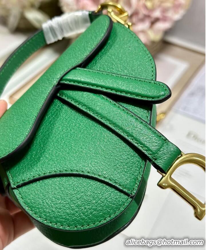 Good Product DIOR MICRO SADDLE BAG Antique Goatskin S5685CC green