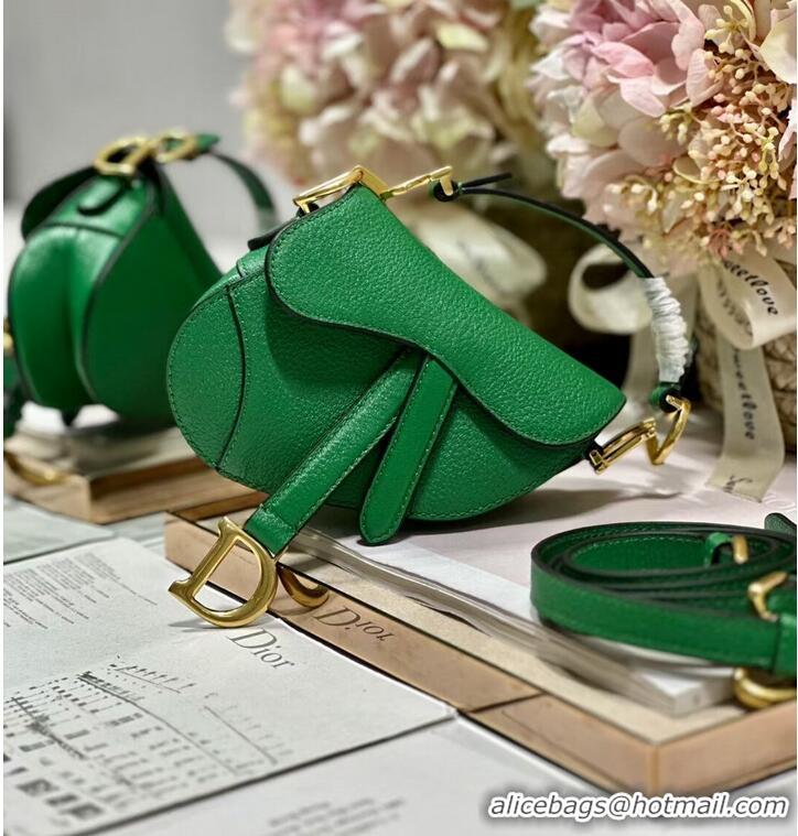 Good Product DIOR MICRO SADDLE BAG Antique Goatskin S5685CC green