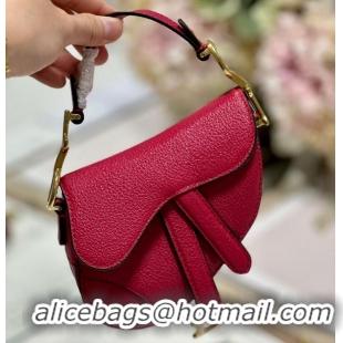 Promotional DIOR MICRO SADDLE BAG Antique Goatskin S5685CC red