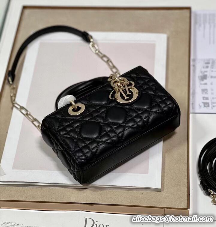 Buy Fashionable MINI DIOR LADY D-JOY BAG Cannage Lambskin M0540ONG black