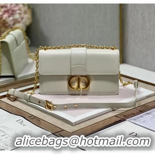 Pretty Style DIOR 30 MONTAIGNE EAST-WEST BAG WITH CHAIN Calfskin M9334 Latte