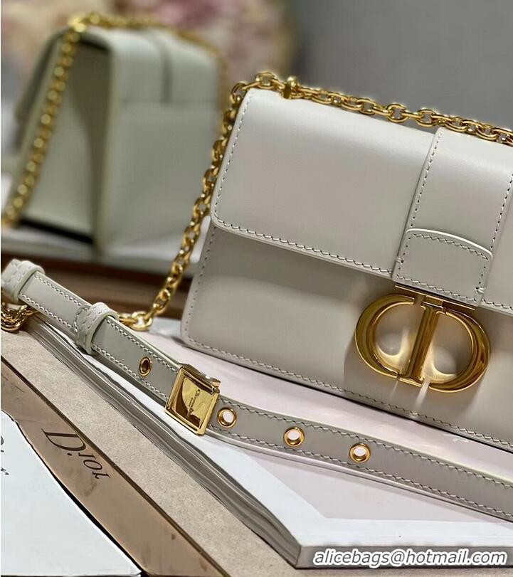 Pretty Style DIOR 30 MONTAIGNE EAST-WEST BAG WITH CHAIN Calfskin M9334 Latte