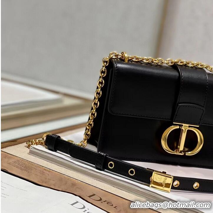 Buy Inexpensive DIOR 30 MONTAIGNE EAST-WEST BAG WITH CHAIN Calfskin M9334 black