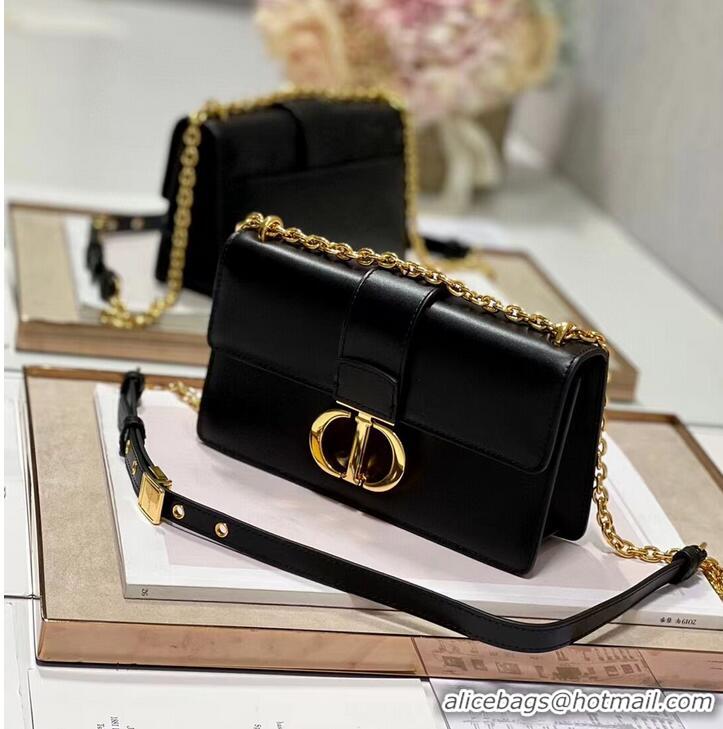 Buy Inexpensive DIOR 30 MONTAIGNE EAST-WEST BAG WITH CHAIN Calfskin M9334 black