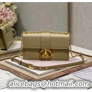 Famous Brand DIOR 30 MONTAIGNE EAST-WEST BAG WITH CHAIN Calfskin M9334 Hazelnut