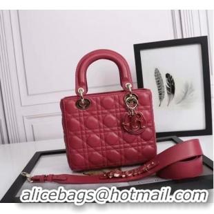 Top Grade LADY DIOR MY ABCDIOR BAG Cannage Lambskin M0539E Red