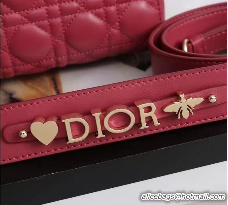 Top Grade LADY DIOR MY ABCDIOR BAG Cannage Lambskin M0539E Red