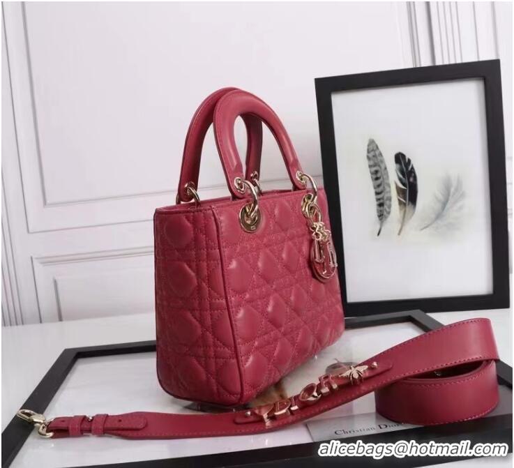 Top Grade LADY DIOR MY ABCDIOR BAG Cannage Lambskin M0539E Red