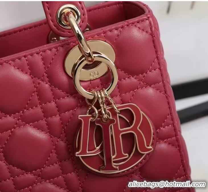 Top Grade LADY DIOR MY ABCDIOR BAG Cannage Lambskin M0539E Red