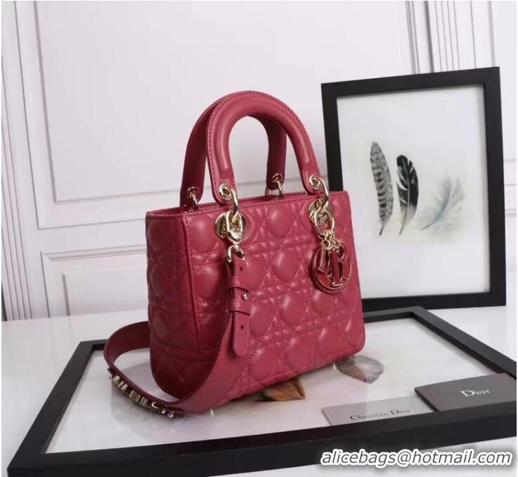 Top Grade LADY DIOR MY ABCDIOR BAG Cannage Lambskin M0539E Red