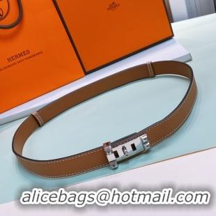 Good Looking Hermes Leather Belt 24MM 26996