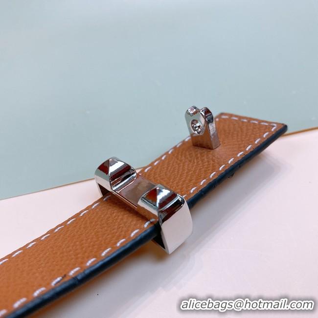 Good Looking Hermes Leather Belt 24MM 26996