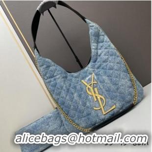 Super Quality SAINT LAURENT SHOPPING Denim bag Y203434 light blue