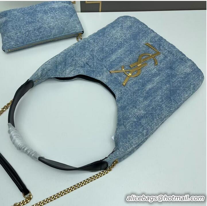 Super Quality SAINT LAURENT SHOPPING Denim bag Y203434 light blue